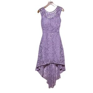 Suzy Shier Lavender Lace Formal Dress Size XS
